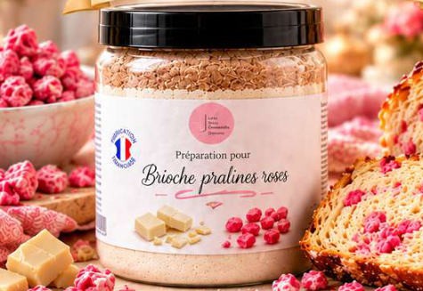 Brioche aux pralines roses